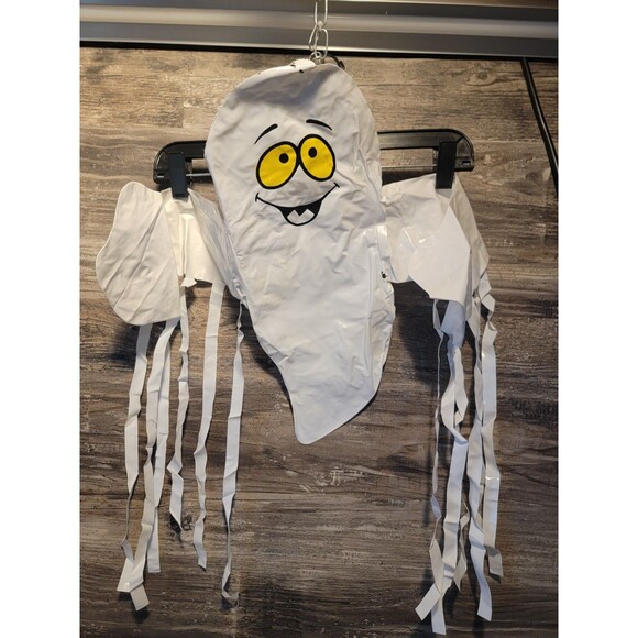Vintage INFLATABLE Hanging White GHOST Ghost Tail Halloween Decor - Picture 1 of 6